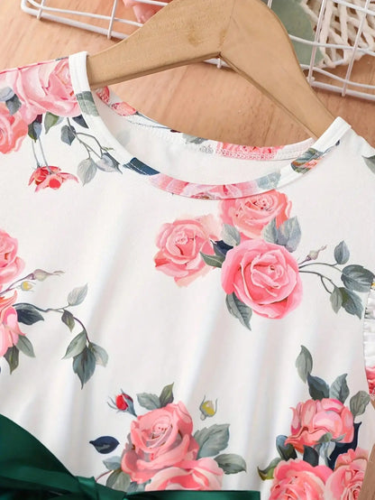 Floral Flutter Sleeve Dress