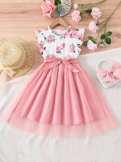 Floral Flutter Sleeve Dress